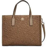 Tommy Hilfiger Tragetasche TH CITY MINI TOTE MONO NYLON, Damen Schultertasche, Businesstasche mit TH-Logoprägung