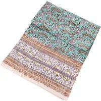 Guru-Shop Tagesdecke Blockdruck Tagesdecke, Bett & Sofaüberwurf,..