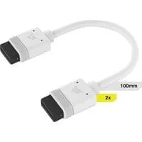 iCUE LINK Kabel, 100mm, gerade weiß, 2 Stück
