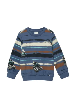 s.Oliver - Sweatshirt blau|mehrfarbig - Gr. - 128/134