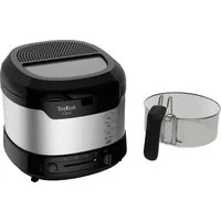 Tefal Fritteuse UNO M Edelstahl FF215, 1600 W, Kapazität 1kg, Thermostat, Sichtfenster, Abtropfposition, FF215