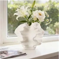 BlingBin Dekovase Blumenvase Vasen Keramik Vase für Blumen Moderne Vasen Deko (1 Stück, 1 St., 17L x 4,2B x 17H cm), für Nordisches für Pampasgras Tulpen Rosen Deko für Wohnzimmer