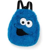 United Labels® Rucksack Sesamstraße Krümelmonster 3D Plüsch Rucksack 33 x 28 cm