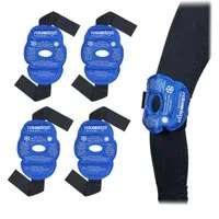 relaxdays Kalt-Warm-Kompresse 4er Set Knie Kühlpads in Blau