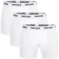 Smilodox Boxershorts Modal, 3er Set Unterhosen, Normaler Bund, Elastisch & Atmungsaktiv Shaped Fit, Modalfasern, Mittellang, Logo Waistband, Unterwäsche