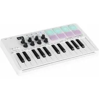 Classic Cantabile Entertainer-Keyboard M25-AIR Wireless MIDI Controller - kompatibel zu Apple iPhone & iPad (Inkl. USB-Kabel USB-A -> USB-B), LED-beleuchtete Pads