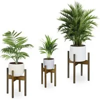 relaxdays Blumenständer Pflanzenständer im 3er Set (3er Set), M / L / XL