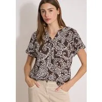 CECIL Kurzarmbluse mit allover Print