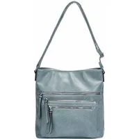 ITALYSHOP24 Schultertasche Damen Tasche Umhängetasche Shopper CrossOver Handtasche Henkeltasche, Hobo Bag Freizeit Damentasche Crossbody Reise City Bag Leder Optik