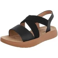 Ital-Design Damen Sandale mit Fersenriemen und Plateausohle Pantolette (92002714) Flach Pantoletten in Schwarz