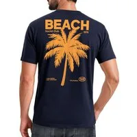 Neverless Print-Shirt Herren T-Shirt Backprint Sommer Funshirt mit Palmen Print Retro mit Print