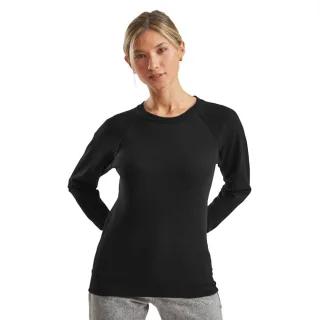 Fruit of the Loom - Sweatshirt Leicht für Damen Raglanärmel (Schwarz)