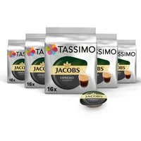 TASSIMO Kaffee Kapseln Jacobs Espresso Classico T Discs 5x16 Getränke Kaffeekapseln, (Packung, 5er Pack)