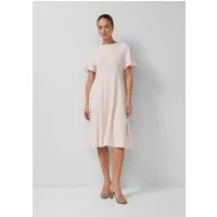 s.Oliver Midikleid Kleid Ausgestelltes Midi-Kleid mit Schleifen-Detail