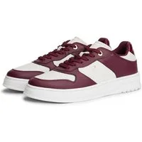Tommy Hilfiger TH SPORTY CUPSOLE LEATHER Plateausneaker, Freizeitschuh, Halbschuh, Schnürschuh mit seitlichem Logo