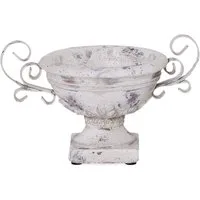 matches21 HOME & HOBBY Blumentopf Keramik Pflanzpokal oval Deko-Schale für draussen Ø 17 cm (1 St), Wetterfeste Outdoor Pflanzschale Blumen-Schale Garten-Deko Pflanztopf
