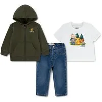Levi's® Kids Shirt & Hose LVB 3PC FZ HOODIE SET (Set, 3-tlg) und Sweatjacke für kleine Abenteurer