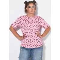 Studio Untold T-Shirt T-Shirt Oversize Shape Kiss-Muster