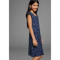 KangaROOS Jerseykleid, Skaterkleid aus Viskose für Sommer und Party, kniefrei, modisch, aus Viskose und Elasthan