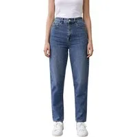 Ital-Design Mom-Jeans Damen Freizeit (91279868) Used-Look Stretch High Waist Jeans in Blau