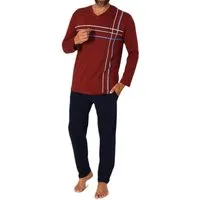 Normann Pyjama Herren Schlafanzug langarm Pyjama mit Frontprint - auch in Übergrößen