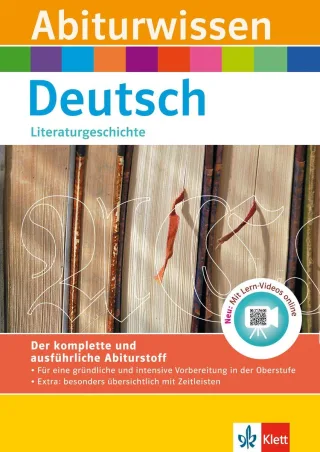 Klett Abiturwissen Deutsch - Literaturgeschichte: für Oberstufe und Abitur mit Lern-Video online [Broschiert] [2013] Pasche Wolfgang