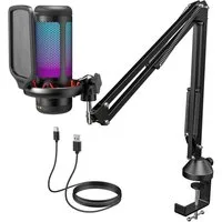 TONOR Mikrofon TONOR TC310+ RGB-Gaming-Mikrofon mit Mikrofonarm PS4/PS5