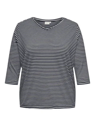 ONLY CARMAKOMA - CARLINA 3/4 SLEEVE V-NECK BLOUSE JRS Night Sky - Gr. - 52