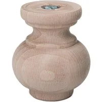 Prima-Online Möbelfuß Möbelfuße aus Holz Schrankfüß Kugelfuß Vasenform Massivholz H: 8/10 cm, (1-St)