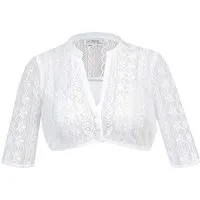 MarJo Dirndlbluse Dirndlbluse Ginger-Linda Halbarm weiß