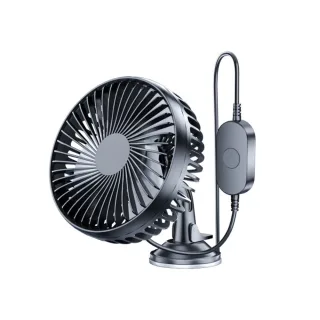 Suction Cup Car Cooling Fan USB Rechargeable 360° Rotation 3 Speed Adjustment Low Noise Strong Wind Universal Vehicle Fa