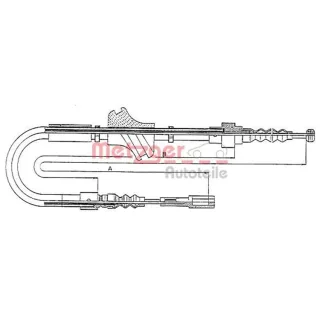 Metzger Handbremsseil hinten Audi 100 C3 200 C3