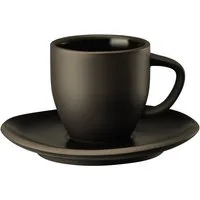 Rosenthal Espressotasse Junto Slate Grey Espressotasse mit Untertasse, Steinzeug