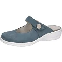 Waldläufer HERIA Clog Hausschuh, Sommerschuh, Klettschuh in Komfortweite H (sehr weit)
