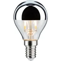 Paulmann LED-Leuchtmittel Tropfen Kopfspiegel 220lm 2700K 2,6W silber 230V, E14, 1 St., Warmweiß