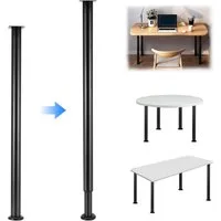 BlingBin Tischbein 72-110 cm Verstellbare Metall-Schreibtischbeine, DIY Tischstütze, mit Schutzkappe für den Boden und Schrauben für die Tischplatte