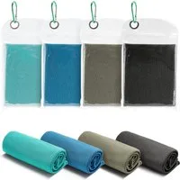 FELIXLEO Sporthandtuch Sport Kühlhandtücher 4er Set für Hals Gesicht Training 102x31 cm, (4-St)