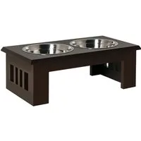 MC Star Futternapf Hunde-Futterstation, rutschfest, 58,4 x 30,5 x 25,4cm, Grau, 2L pro Napf