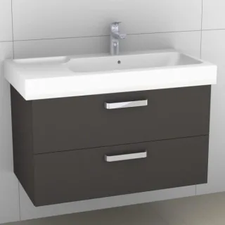 Artiqua 413 Waschtischunterschrank für iCon 124195 Stahlgrau, 413-WU2L-K09-7142-88 413-WU2L-K09-7142-88