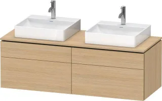 Duravit L-Cube Konsolenwaschtischunterbau wandhängend Natur Eiche Matt 1420x550x482 mm - LC4872B3030 LC4872B30300000