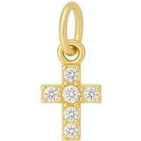 Dear Me Kettenanhänger Gold 585 & 375 Anhänger Damen Zirkonia klein, Anhänger Kreuz Herz Schmetterling Schleife, 9K/ 14K Schmuck Gold