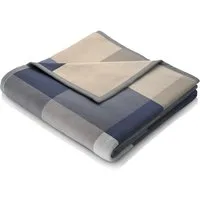 JOOP! Tagesdecke Joop Wohndecke 150 x 200 cm Baumwolle kariert Blau Beige Grau