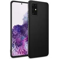 CoolGadget Handyhülle Handy Schutzhülle für Samsung Galaxy S20 Plus matt schwarz 6,7 Zoll, Silikon TPU Hülle Schutz Tasche Cover schlicht Slim Case