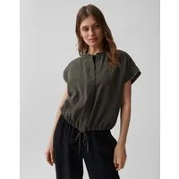 OPUS Shirtbluse Fadell aus leichter Webware mit dezenter Struktur Der Tunnelzug im Saum gibt dem Look eine variable Form