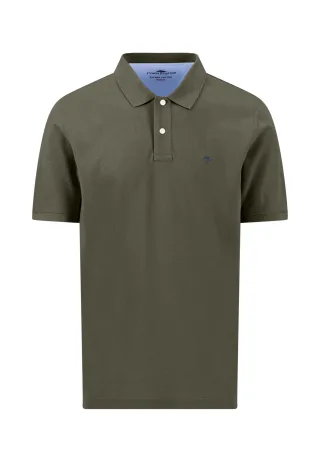 FYNCH-HATTON - Basic Polo, Premium Cotton dark khaki - Gr. - M