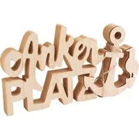 VBS Dekoobjekt Holz-Schriftzug "Ankerplatz", 23,5x13cm