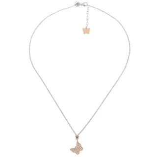 Orphelia Damen-Kette aus 925er Sterlingsilber mit Anhänger, Silber/Rosé, ZK-7194