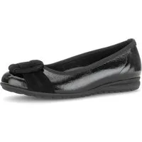 Gabor Pumps Keilabsatz, Businessschuh, Schlüpfschuh, schöne Zierschnalle, Weite G