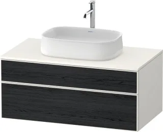 Duravit Zencha Konsolenwaschtischunterbau wandhängend Eiche Schwarz & Weiß Matt & Supermatt 1000x550 ZE4821016840000