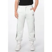 SUBLEVEL Jogginghose Sweathose mit Konstrastsreifen Joggpants, Kontrastsreifen, Relaxed Fit, Logoprint